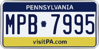 PA license plate MPB7995
