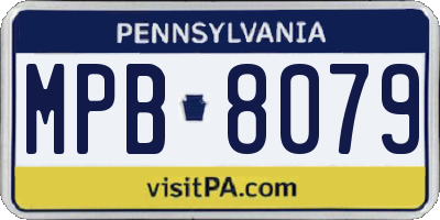 PA license plate MPB8079