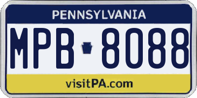 PA license plate MPB8088