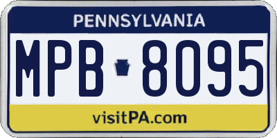 PA license plate MPB8095