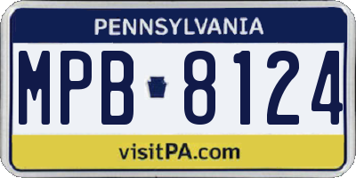 PA license plate MPB8124