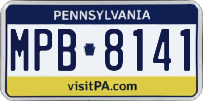 PA license plate MPB8141