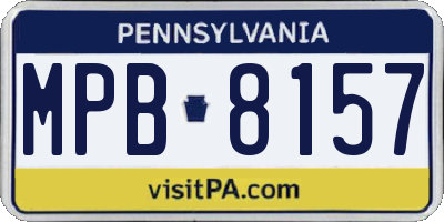 PA license plate MPB8157