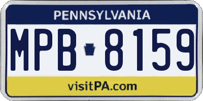 PA license plate MPB8159
