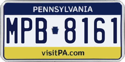 PA license plate MPB8161