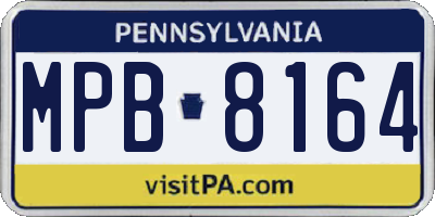 PA license plate MPB8164