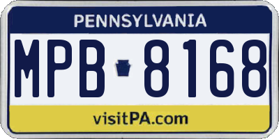PA license plate MPB8168