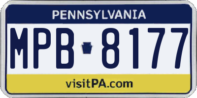 PA license plate MPB8177