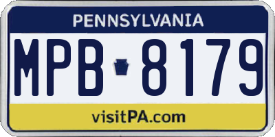 PA license plate MPB8179