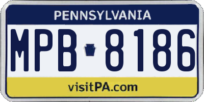 PA license plate MPB8186