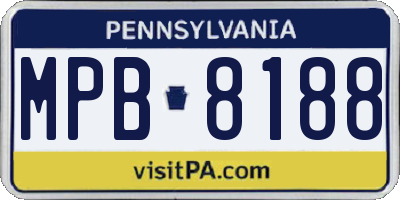 PA license plate MPB8188