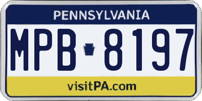 PA license plate MPB8197