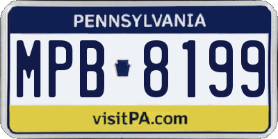PA license plate MPB8199