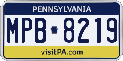 PA license plate MPB8219