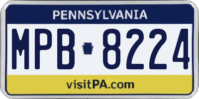 PA license plate MPB8224