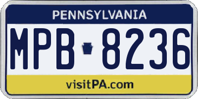 PA license plate MPB8236