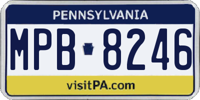 PA license plate MPB8246