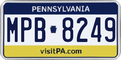 PA license plate MPB8249