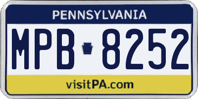 PA license plate MPB8252