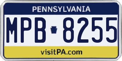 PA license plate MPB8255