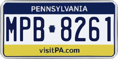 PA license plate MPB8261
