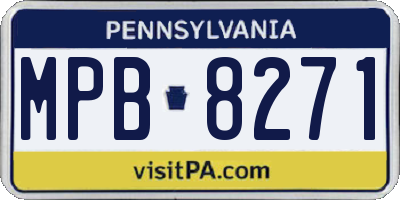 PA license plate MPB8271