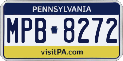 PA license plate MPB8272