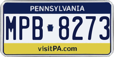 PA license plate MPB8273