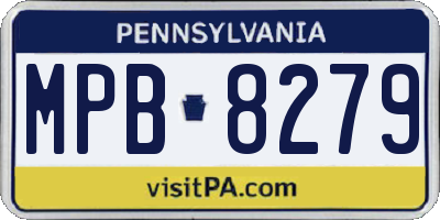 PA license plate MPB8279