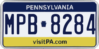 PA license plate MPB8284