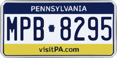 PA license plate MPB8295