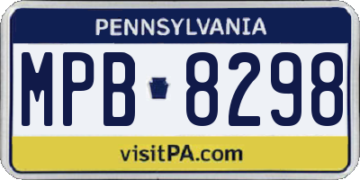 PA license plate MPB8298