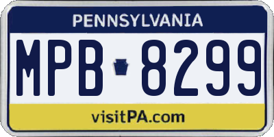 PA license plate MPB8299