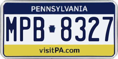 PA license plate MPB8327