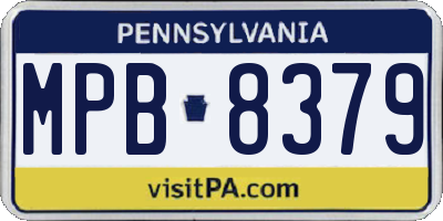 PA license plate MPB8379