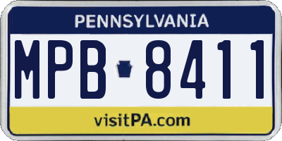 PA license plate MPB8411