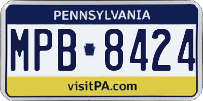 PA license plate MPB8424