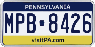 PA license plate MPB8426