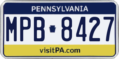 PA license plate MPB8427