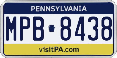 PA license plate MPB8438
