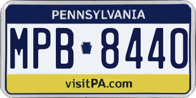 PA license plate MPB8440