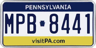 PA license plate MPB8441