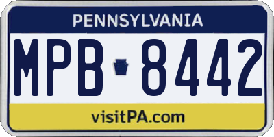 PA license plate MPB8442