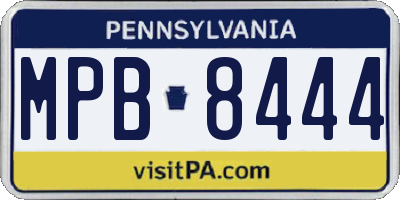 PA license plate MPB8444
