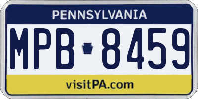 PA license plate MPB8459