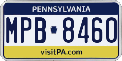 PA license plate MPB8460