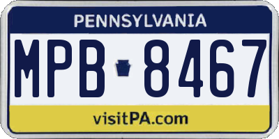 PA license plate MPB8467