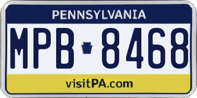 PA license plate MPB8468