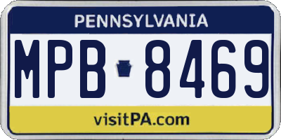 PA license plate MPB8469