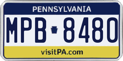 PA license plate MPB8480